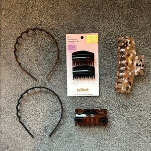 Hair Accessory Collection - Black, Brown, and Tan